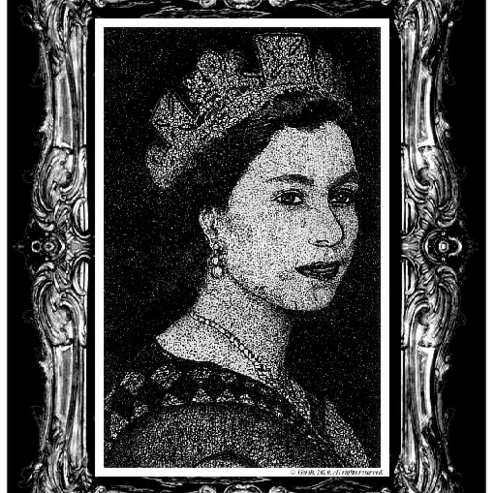 Rare Unique B&W Portrait Of The Queen*